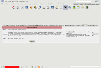 OCR template error