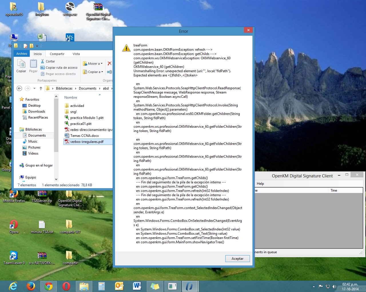 este es el primero error que arroja