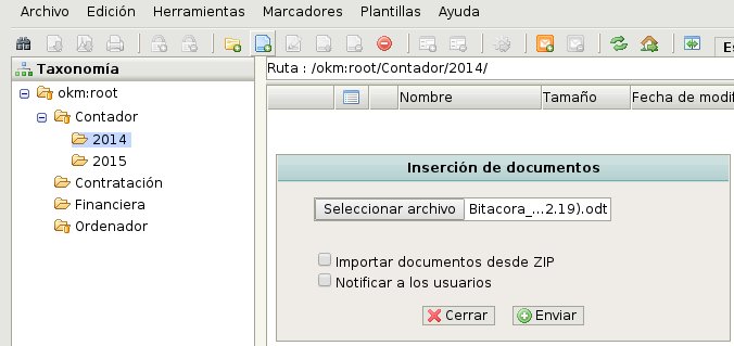 Cuando voy a añadir un archivo sin notificación a usuarios