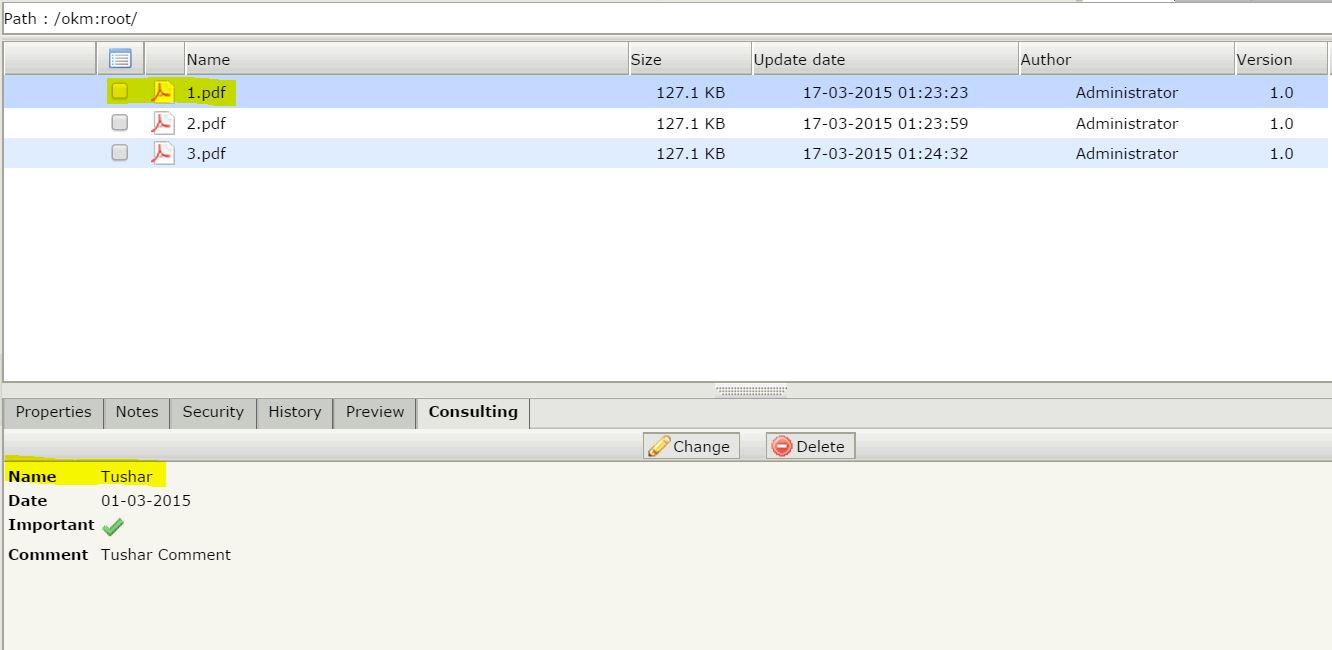 File1 meta-data highlighted