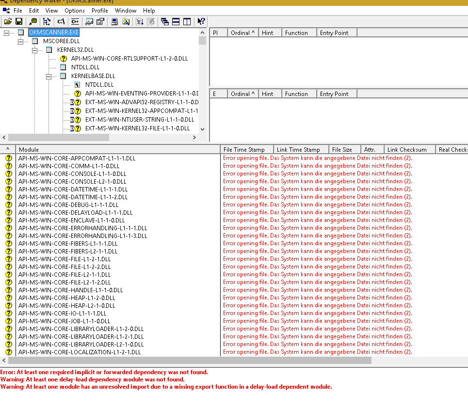 Missing Files for OKMScaner