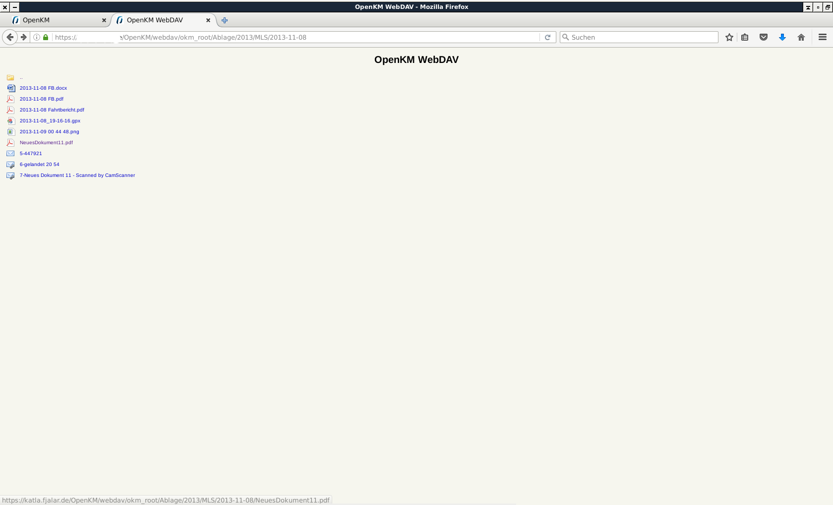 The directory through webdav