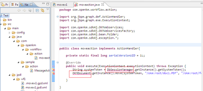 As you can see. There is still an error in OKMDocument and DbSessionManager. Please explain what I am missing