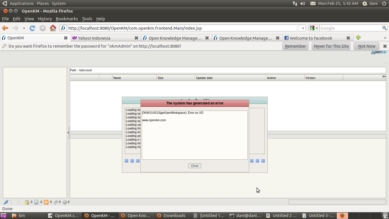 error I/o
