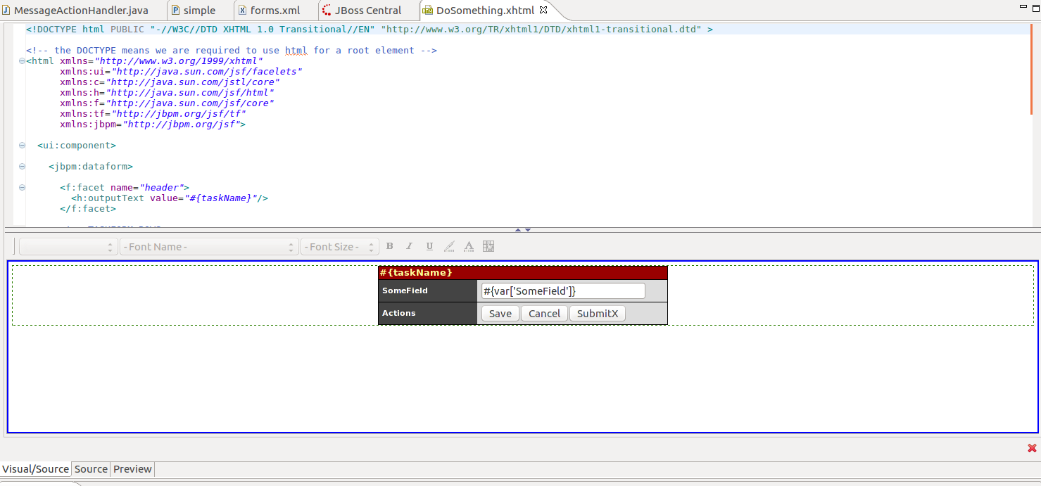 Created XHTML form.png