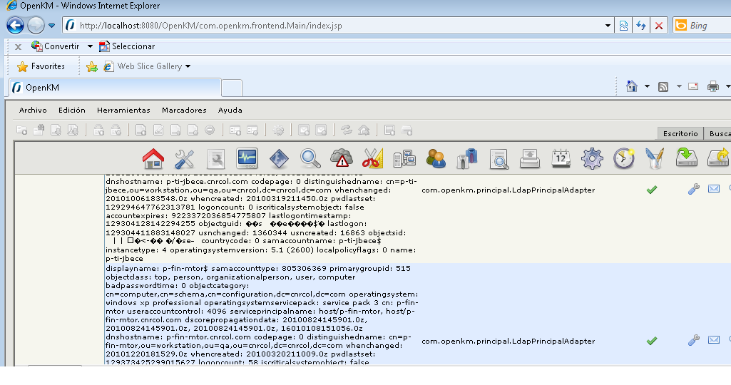 LDAP error