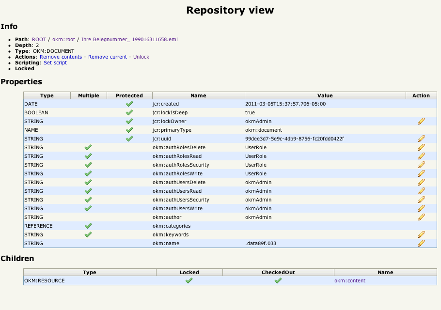javax.jcr.lock.LockException