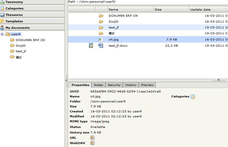 keywords field not available when files are in My Documents