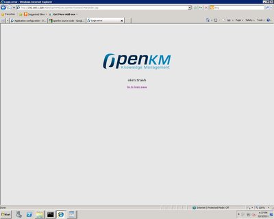 This is the screen we getting after loging the OpenKm