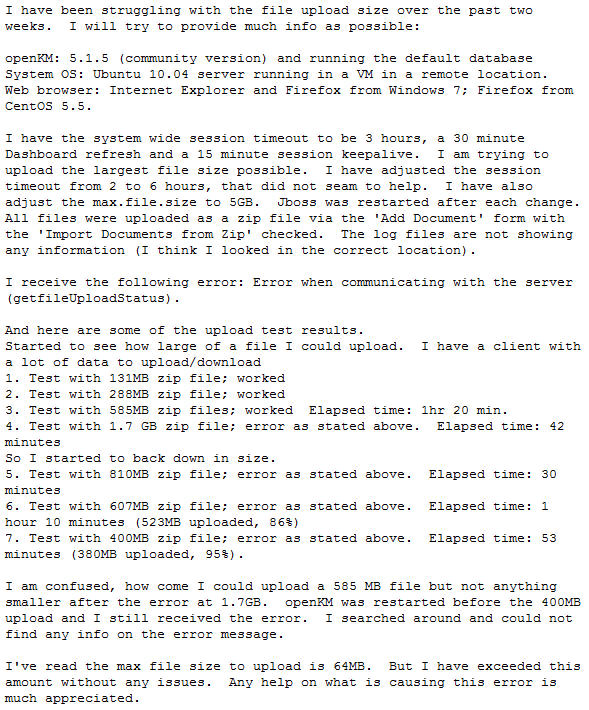 getfileUploadStatus error test