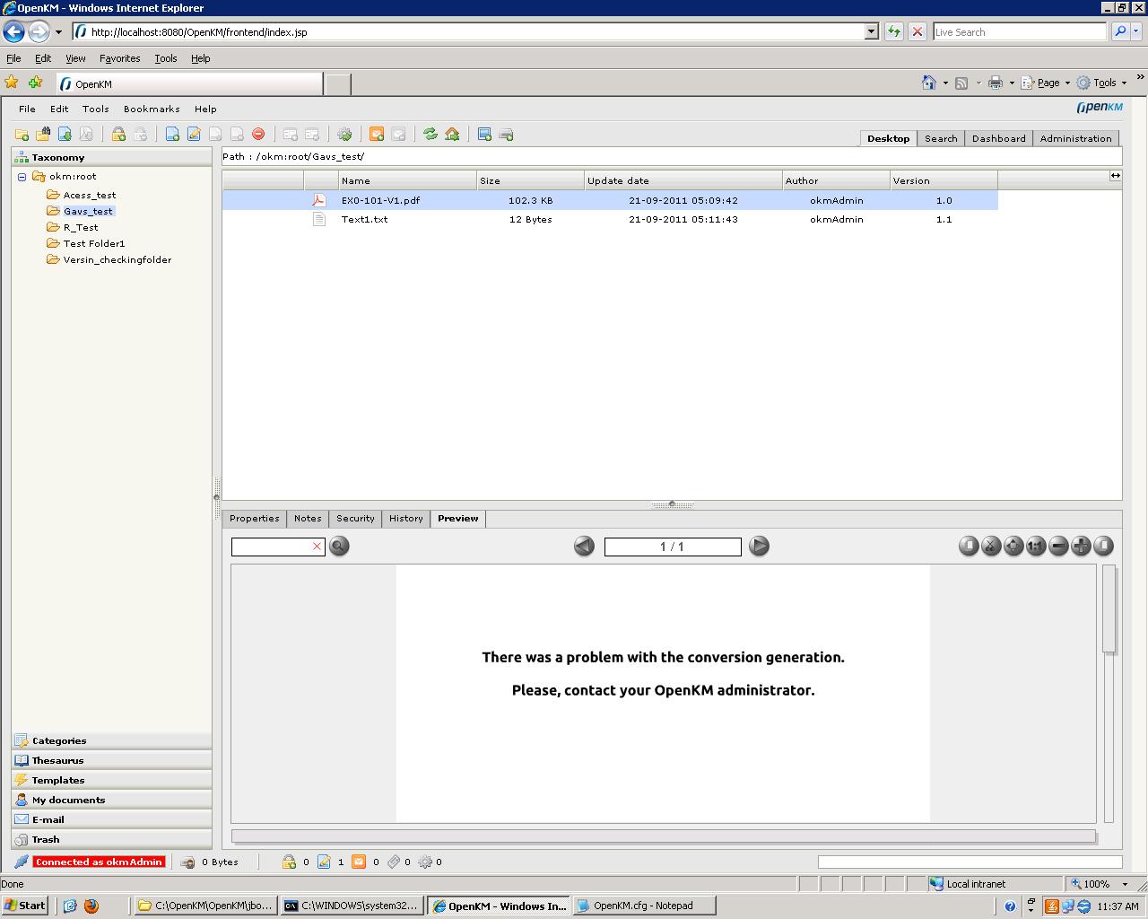 Pdf file error Screenshot