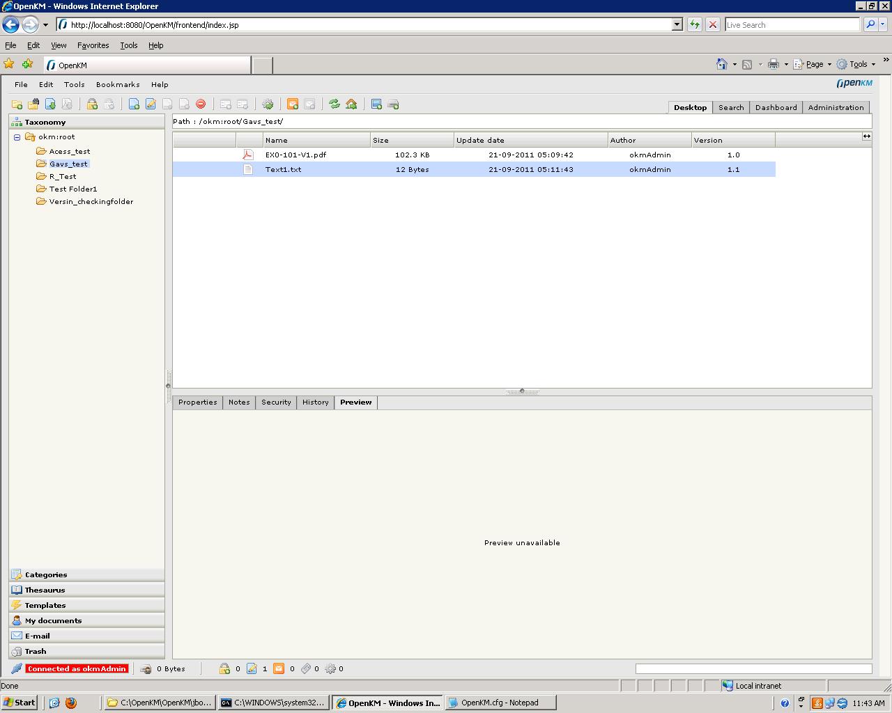 Txt file preview not availble