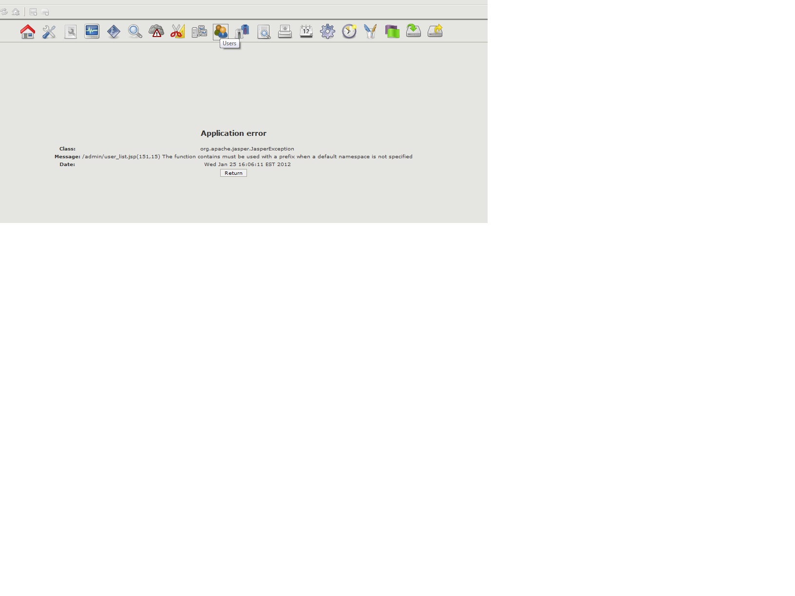 OpenKM users tab error