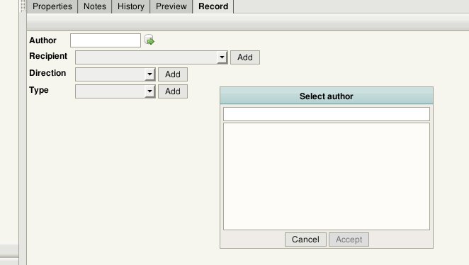 This is the second dialog pops up when the database icon is clicked