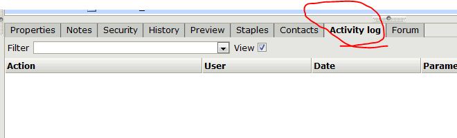 Demo Got Activity Log  panel