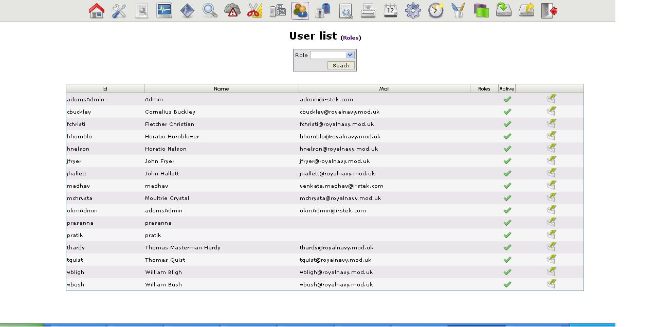 Roles Problem in the User page...