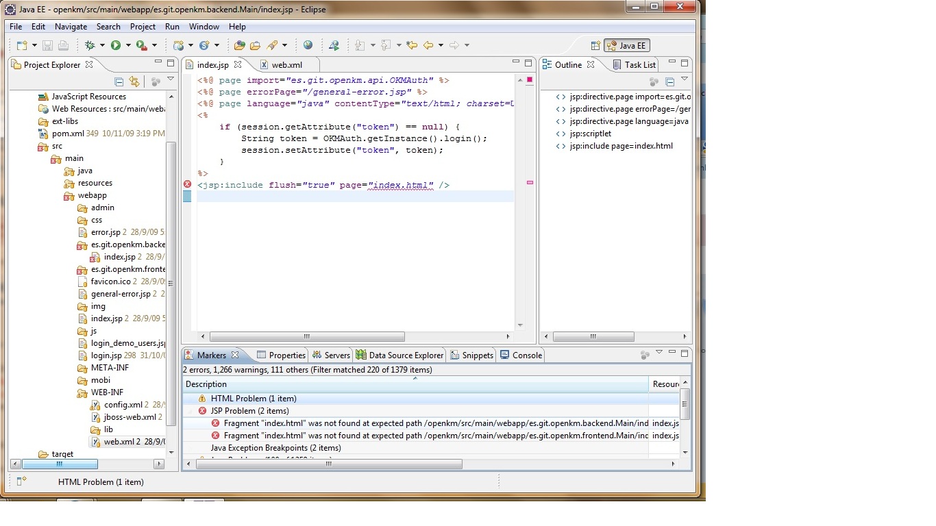 error for some index.html