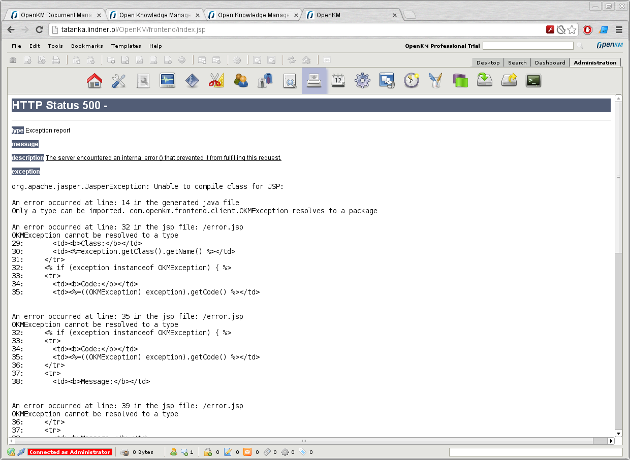OpenKM Report issue (Trial)
