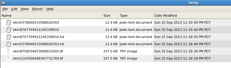 sE PUEDE VISUALIZAR LA CARPETA TEMPORAL DONDE SE EJECUTA CORRECTAMENTE EL OCR CON TESSERACT PERO SIN EMBARGO NO SE REFELJA EN EL OPENKM