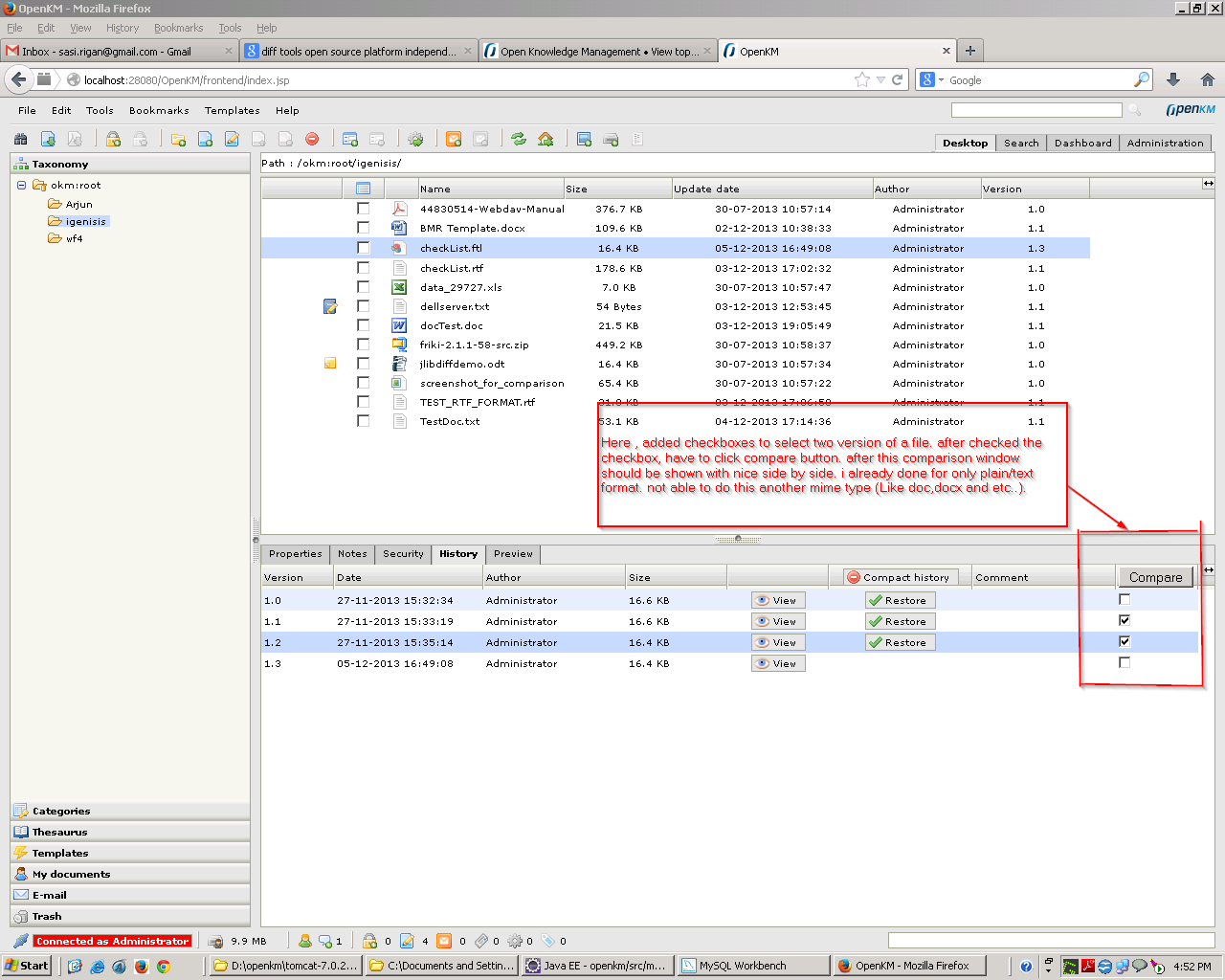 selecting two checkboxes.