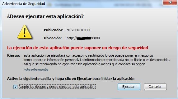 Ventana mensaje en V.7.51