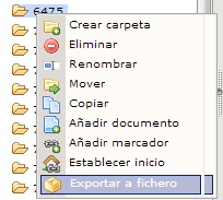 Proceso exportar