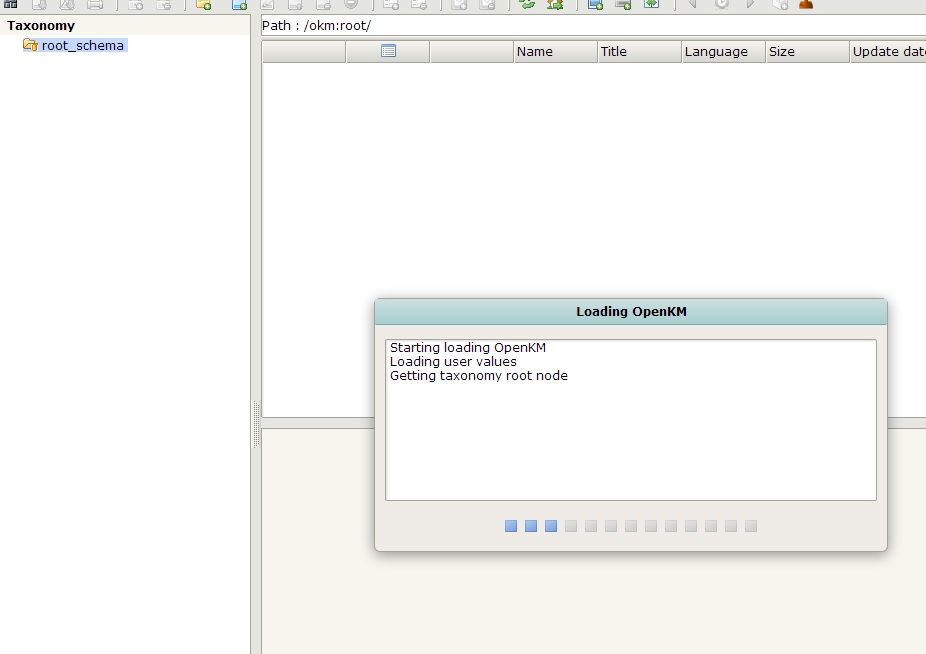 stuck on "getting taxonomy root node"